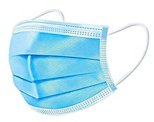 Mondmasker Covid-19 blauw 3-laags 50 stuks