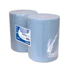 Industrieel papier recycled 2-lgs 400mx37cm blauw 2rol