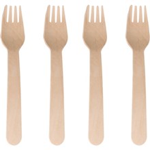Depa vork hout naturel 16cm 12x200st.