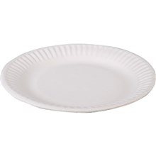 Depa bord rond karton wit 18cm 20st